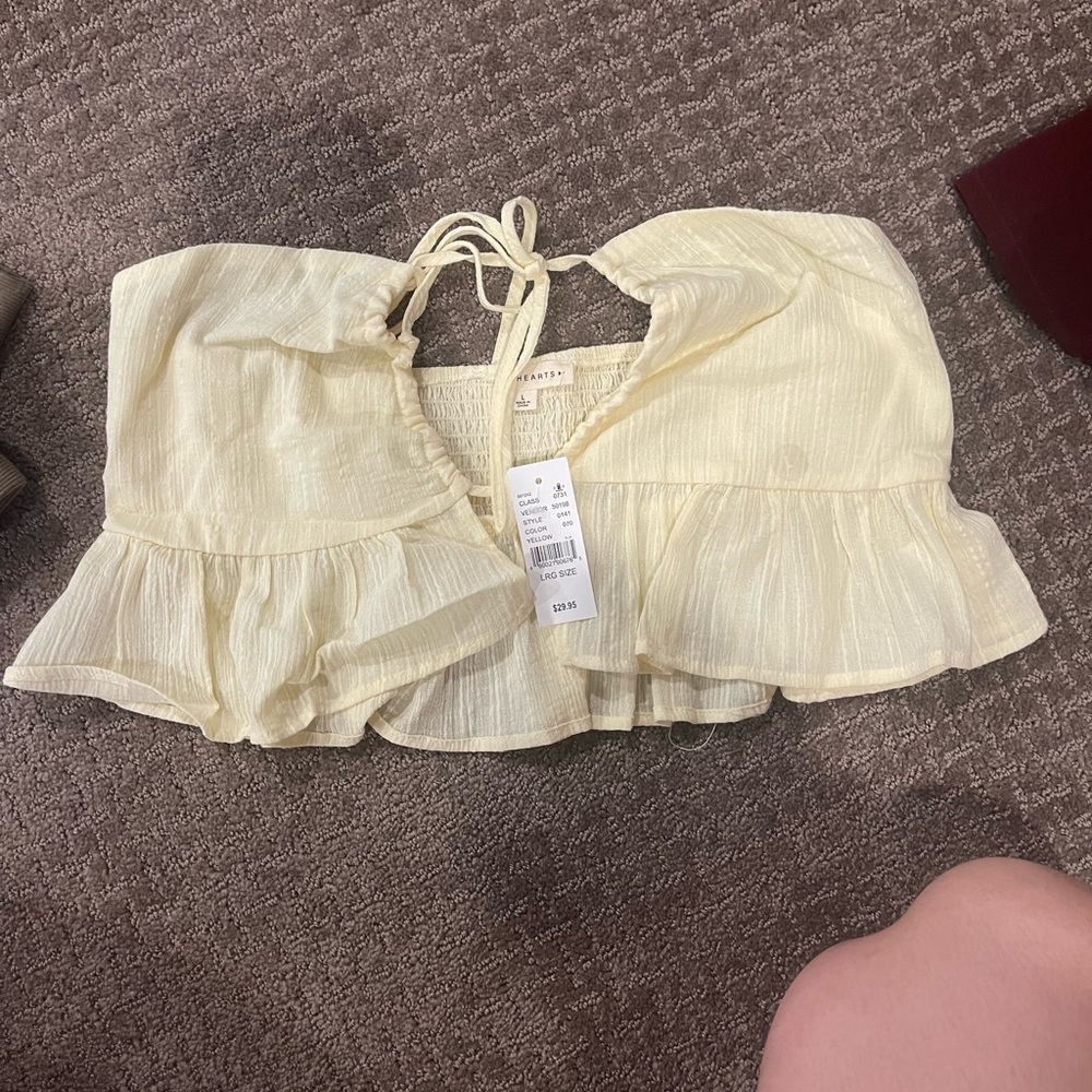 pacsun open front crop top